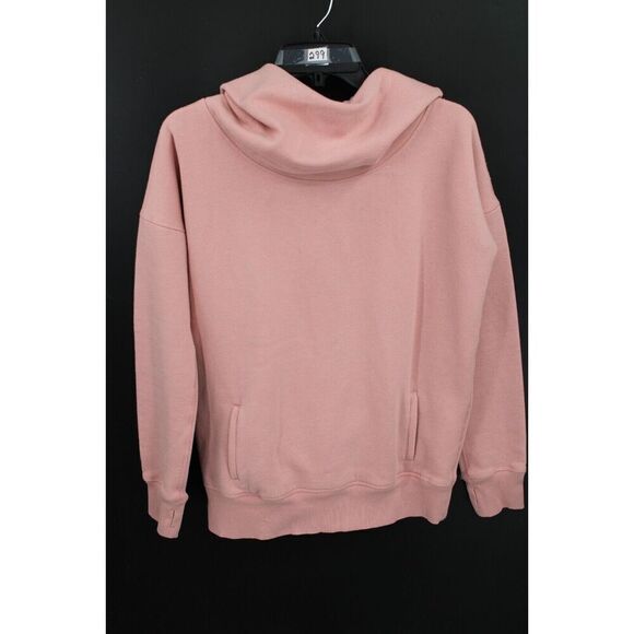 Zyia Sweatshirt Womens Medium Pink Oh So Soft Cowl Funnel Neck Hoodie Pockets - Picture 1 of 8